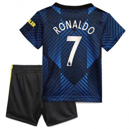 Camisola Manchester United Cristiano Ronaldo 7 Criança Equipamento Terceiro 2021-2022 Manga Curta
